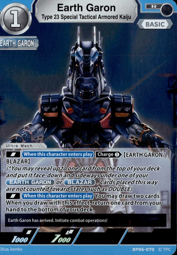 Type 23 Special Tactical Armored Kaiju Earth Garon card